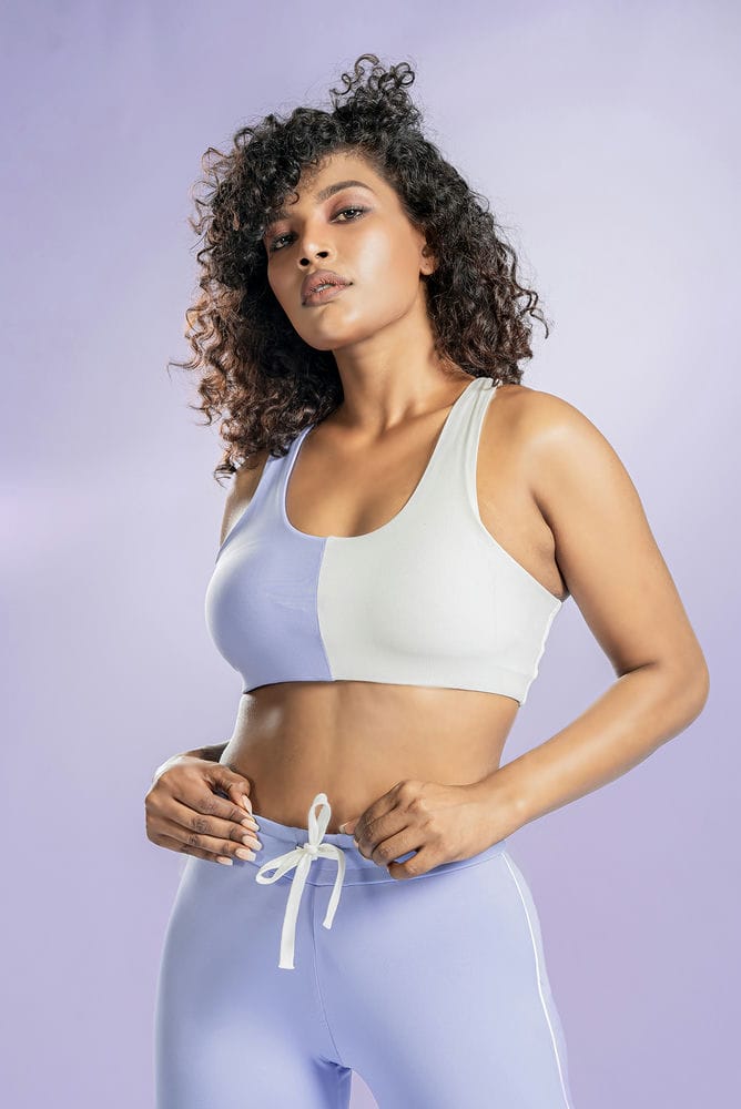 Infinity Two tone sports bra- Purple