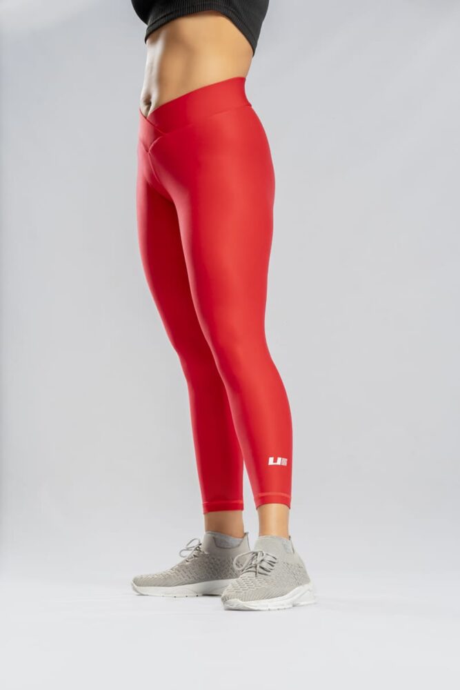Unstoppable V Waist Legging - Red