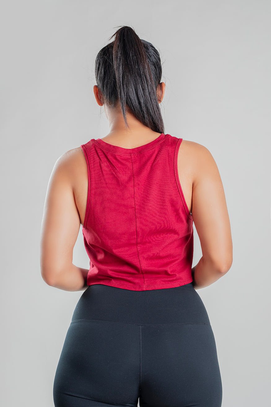 Flow Scoop Tank - Maroon