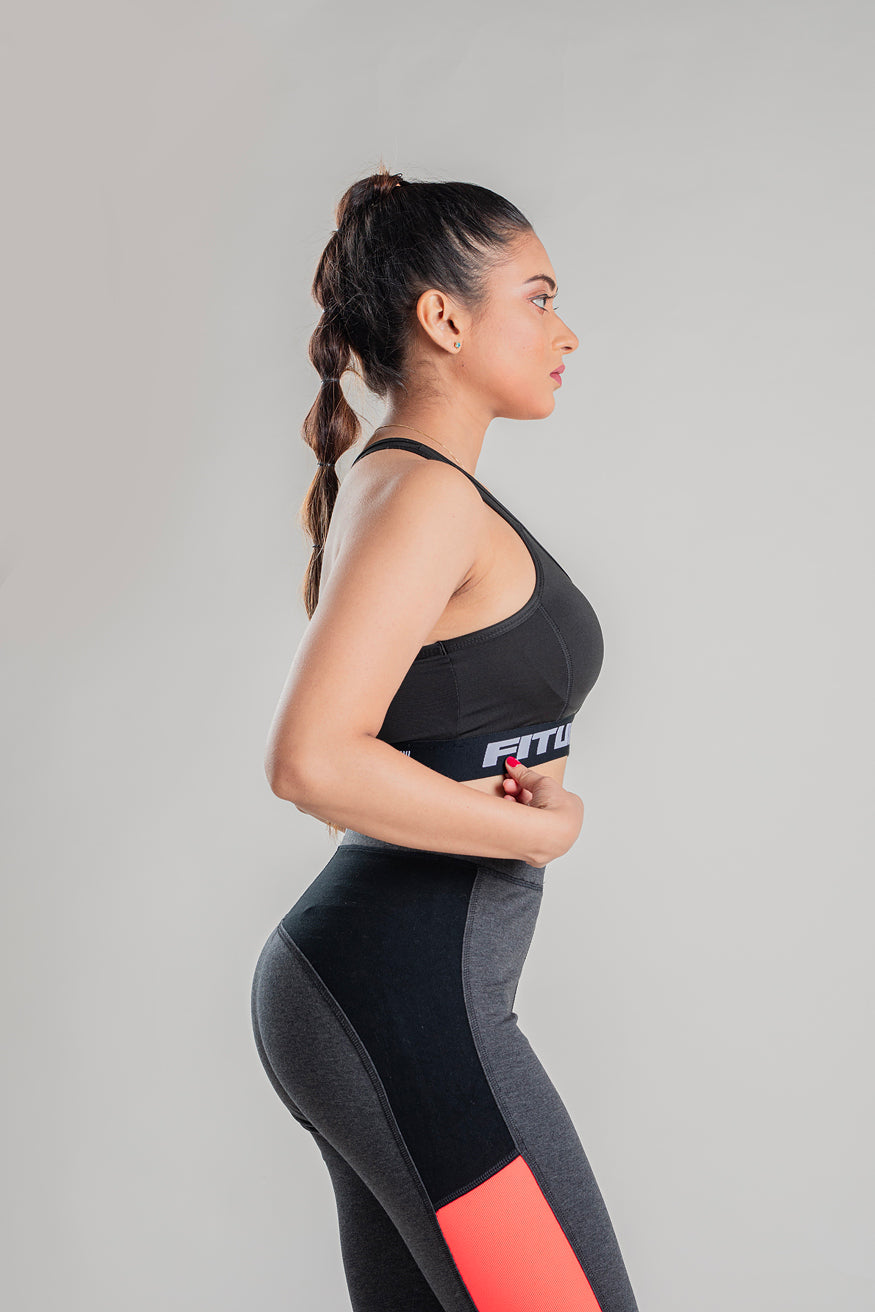 Racerback Sports Bra - Black