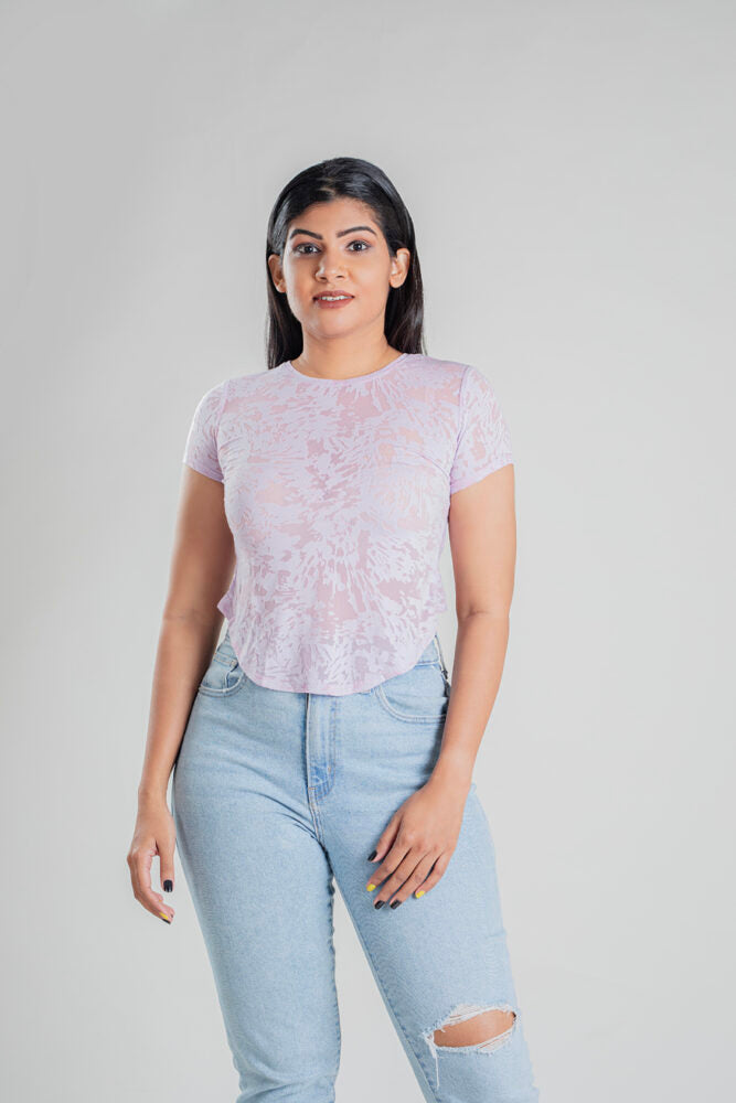 Rotation Knot Crop Top - Purple
