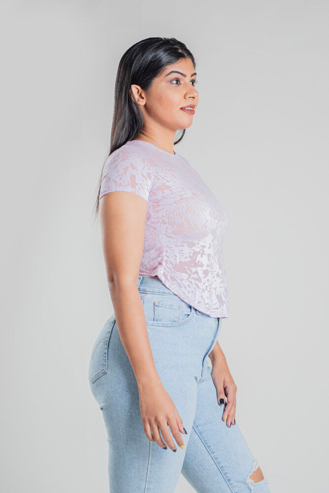 Rotation Knot Crop Top - Purple