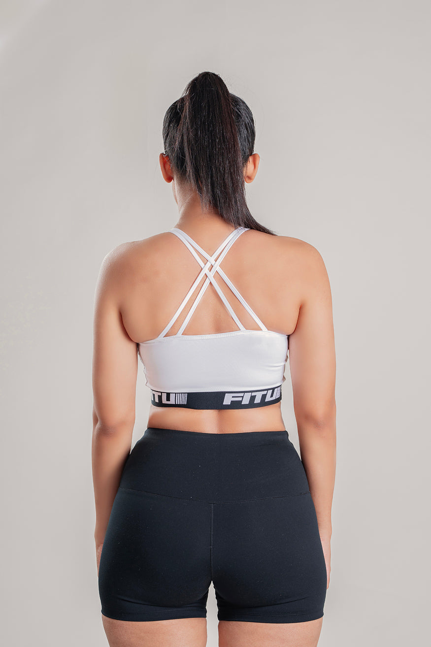 Bandeau Sports Bra - White