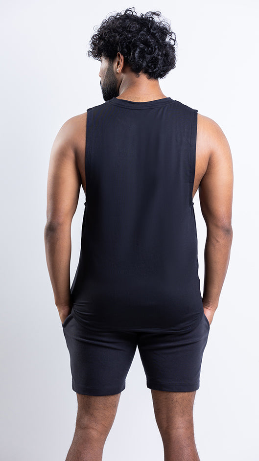 FITU Legacy Drop Hole Tank Top - BLACK - UNISEX