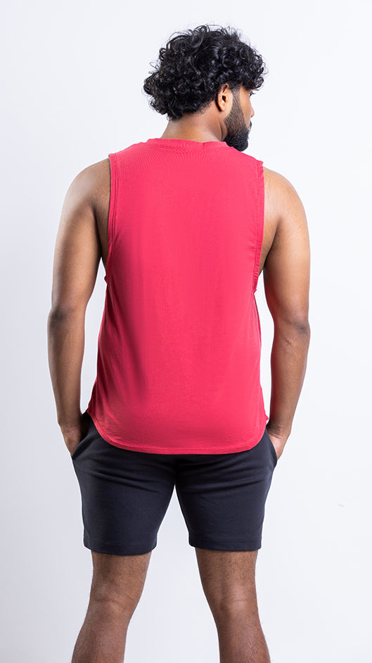 FITU Legacy Drop Hole Tank Top - Red - UNISEX