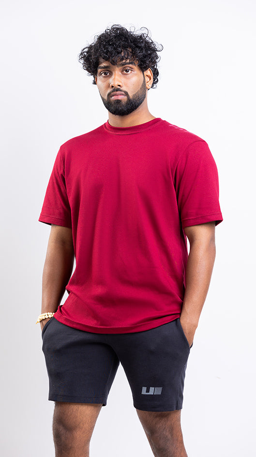 FITU Infill Oversize tee - Maroon - UNISEX