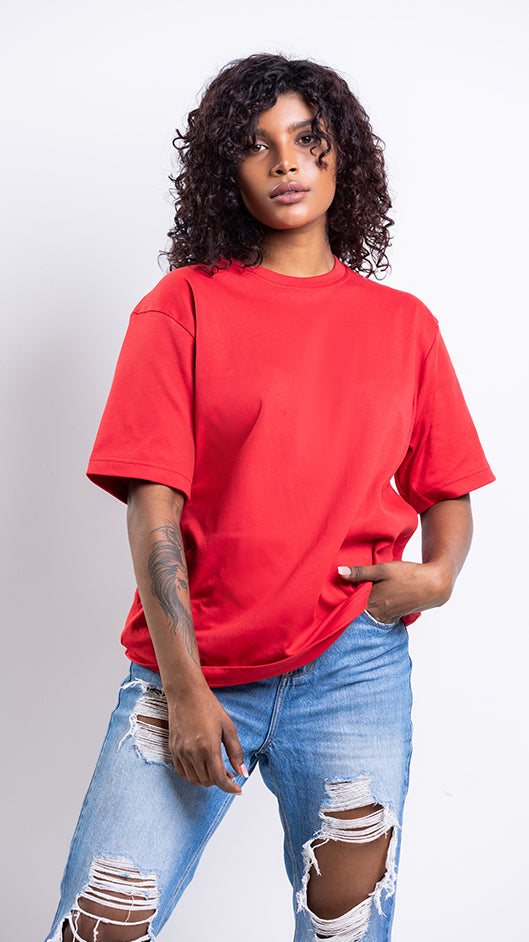 FITU Infill Oversize tee - Red - UNISEX