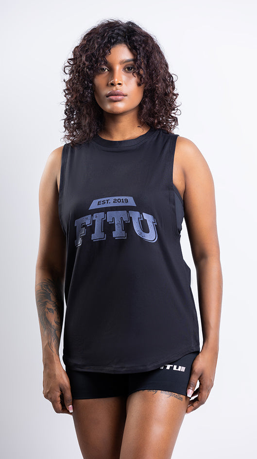 FITU Legacy Drop Hole Tank Top - BLACK - UNISEX