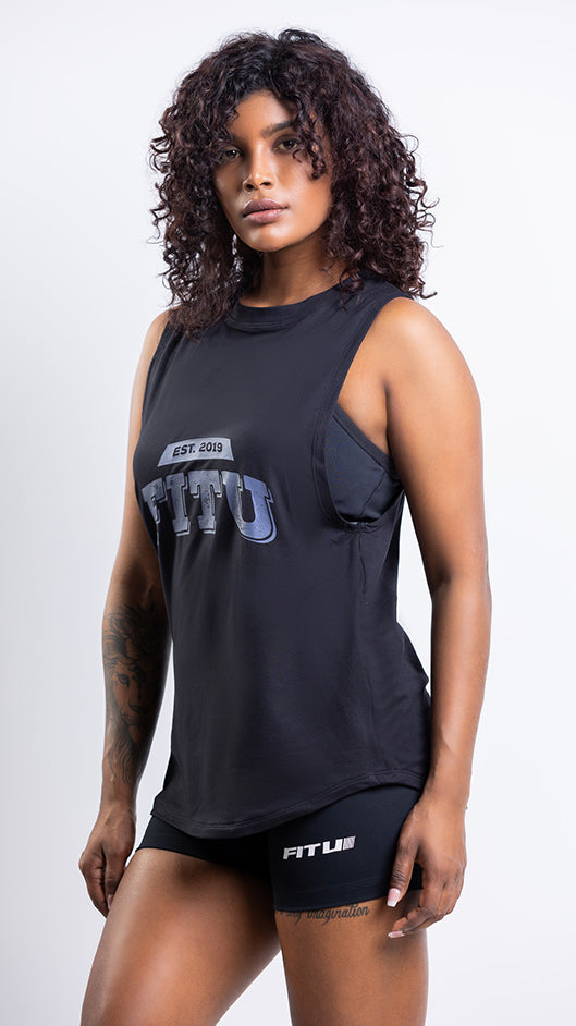 FITU Legacy Drop Hole Tank Top - BLACK - UNISEX