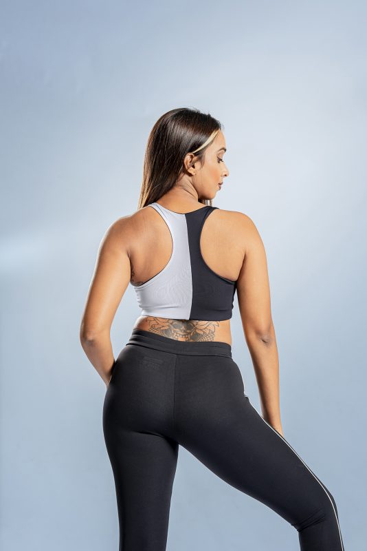 Infinity Two tone sports bra- Black