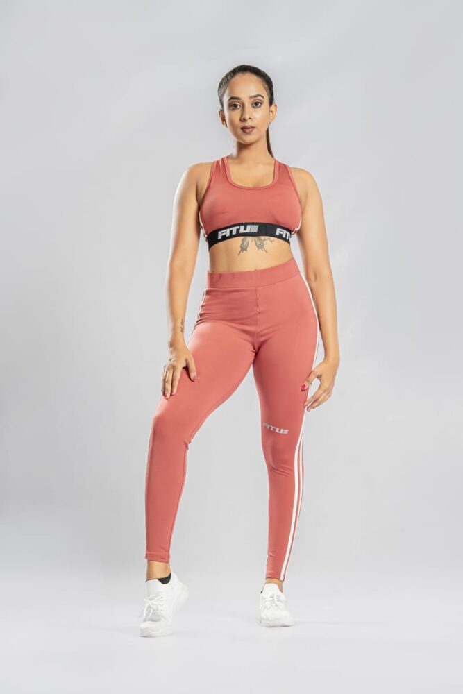 Track Racerback Sports Bra - Salmon Pink