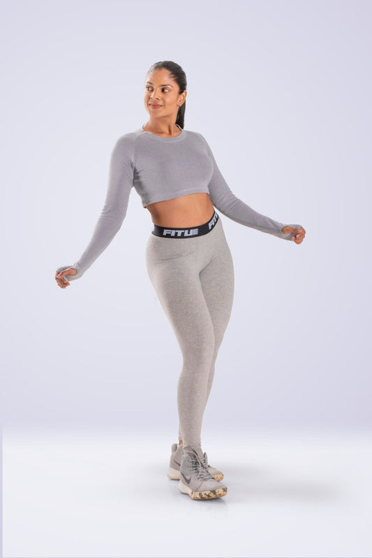 All Day Essential Athleisure Legging - Gray