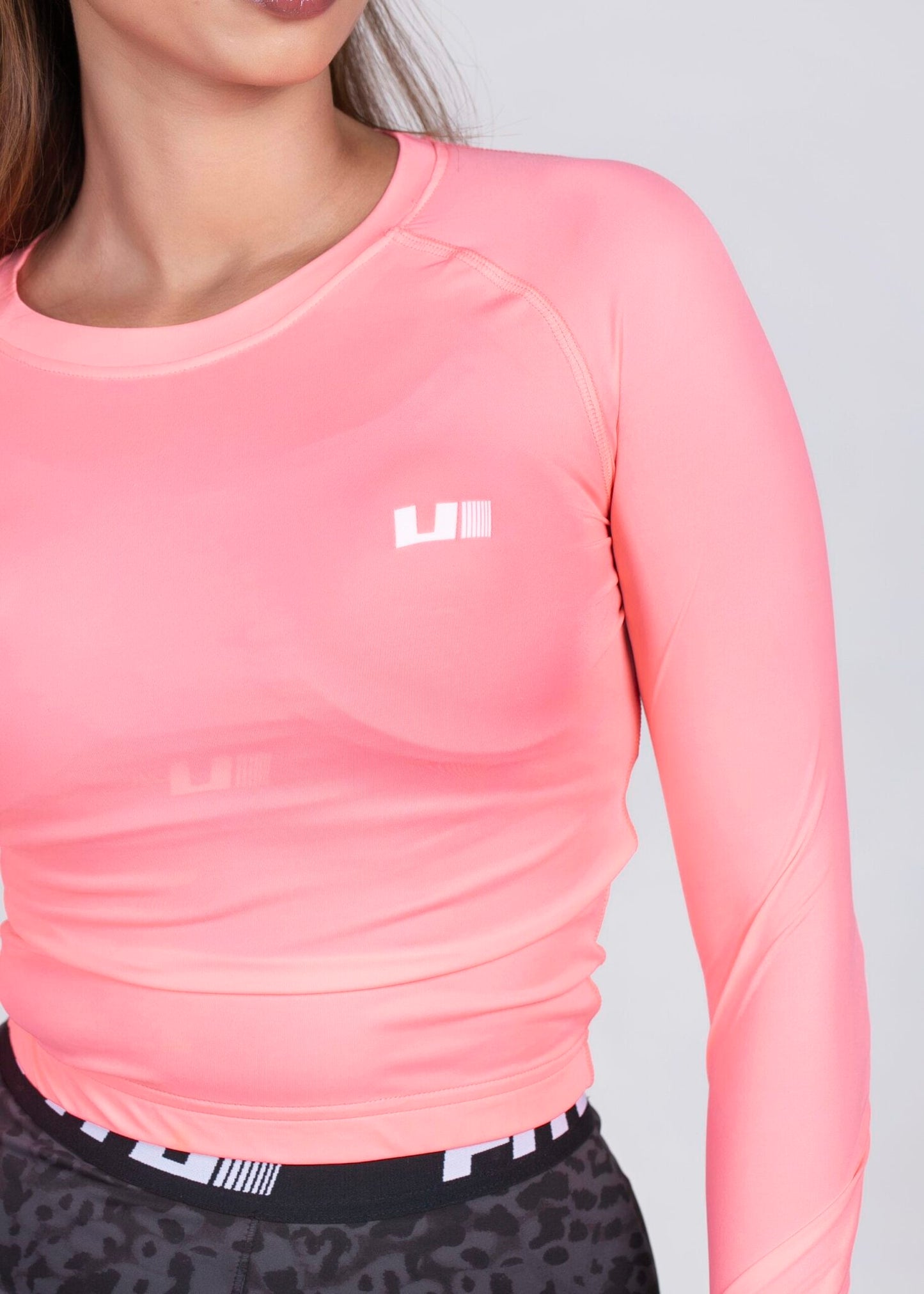 Butter Vital Long sleeve crop top - salmon Pink