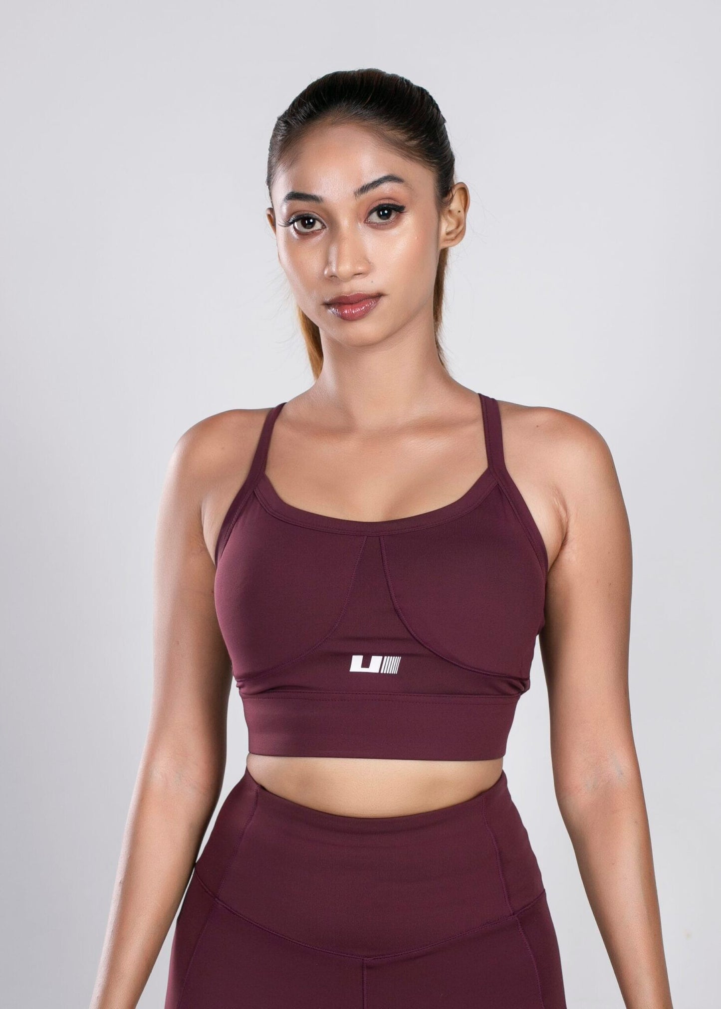 Butterfly Maroon - Sports Bra