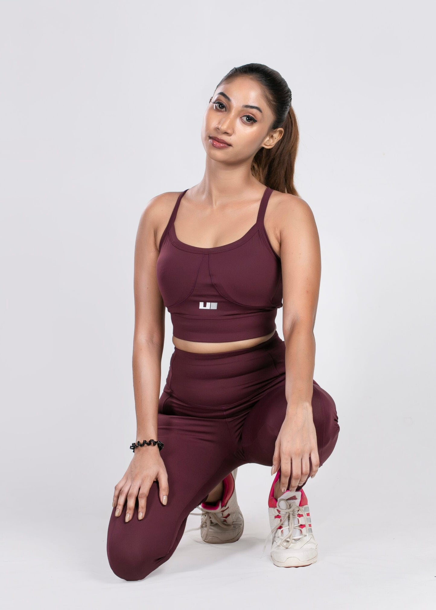 Butterfly Maroon - Sports Bra