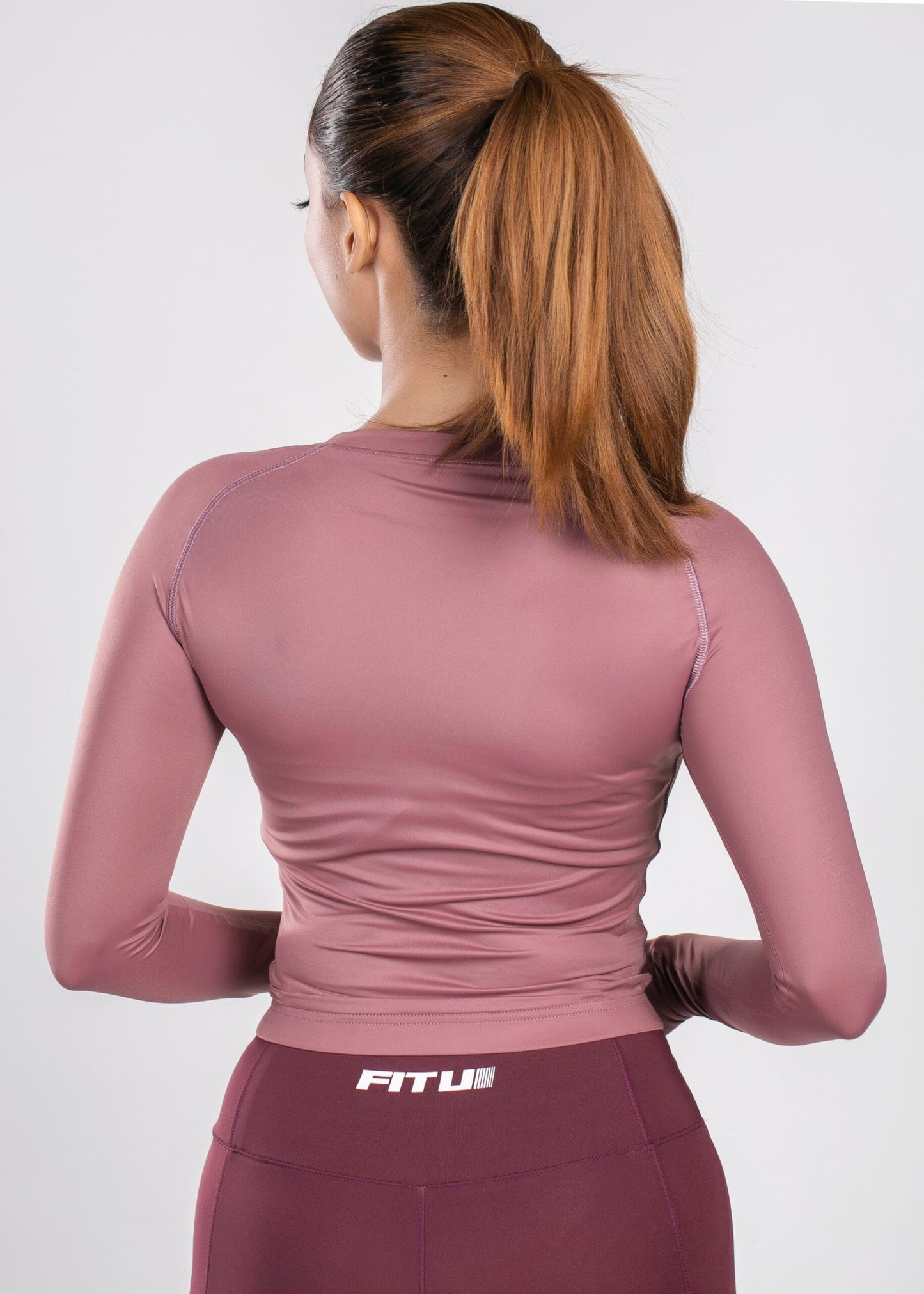 Butter Vital Long sleeve crop top - Maroon