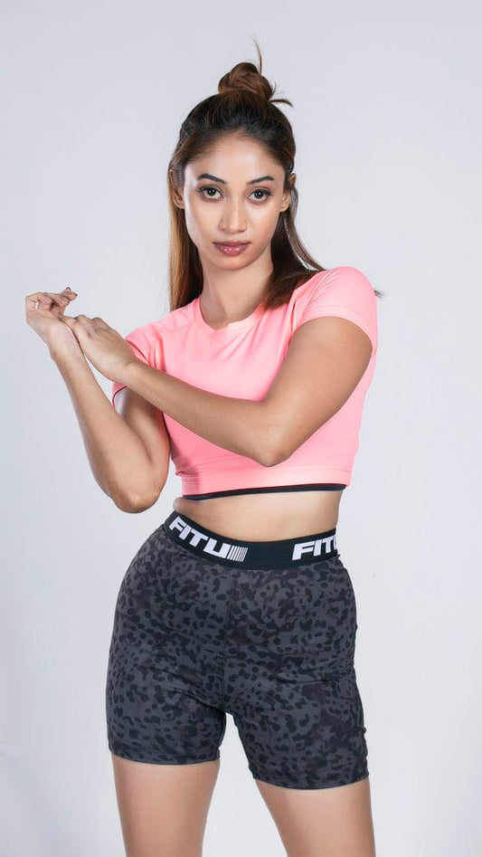 Fit Raw Crop Top - Salmon Pink