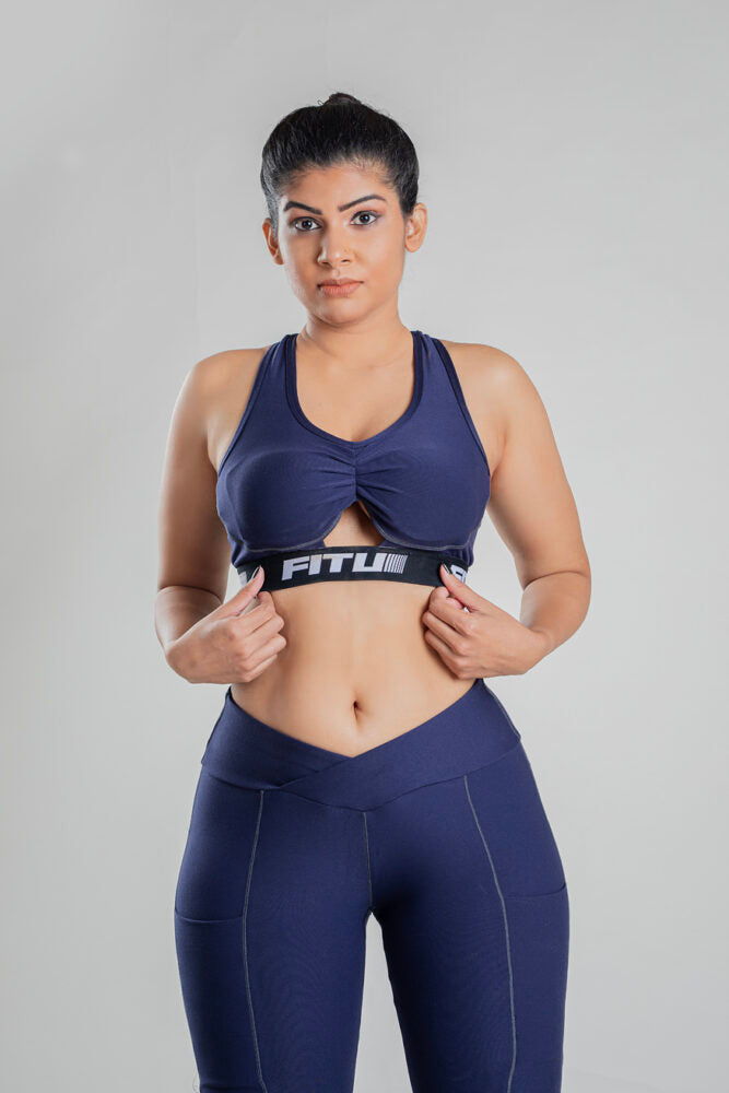 Crunchy Fit Sports Bra – Blue