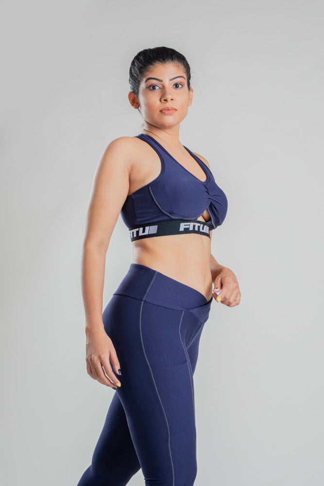 Crunchy Fit Sports Bra – Blue