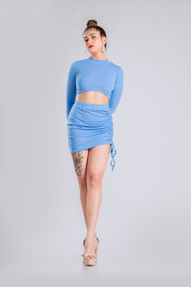 ChicTwist Crop & Mini Set - Sky Blue