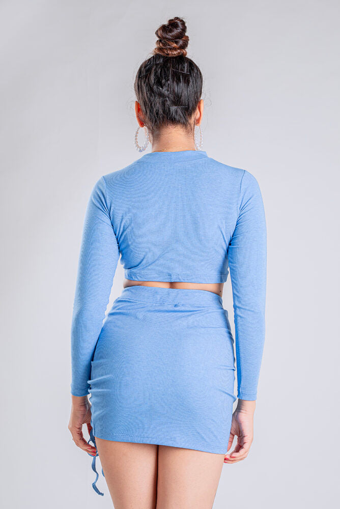 ChicTwist Crop & Mini Set - Sky Blue