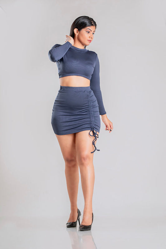 ChicTwist Crop & Mini Set - Navy Blue