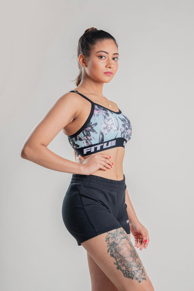 Unstoppable adjustable sports bra - Flower print